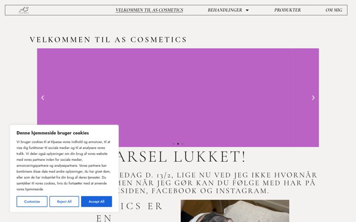 Screenshot of ascosmetics.dk