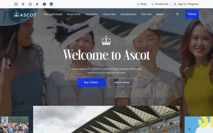 Screenshot of ascot.com
