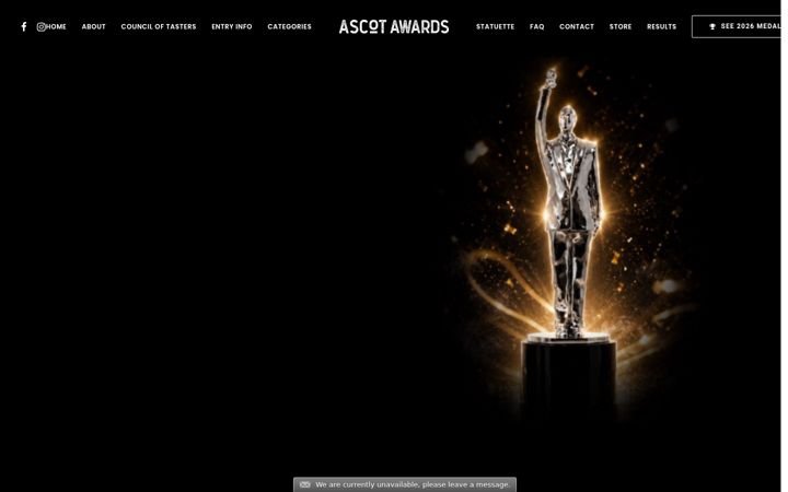 Skærmbillede af ascotawards.com