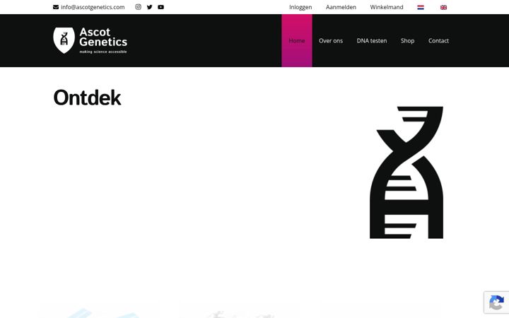 Screenshot of ascotgenetics.com