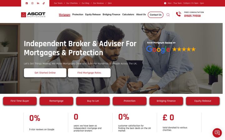 Zrzut ekranu ascotmortgages.co.uk