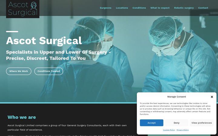 Screenshot of ascotsurgical.co.uk