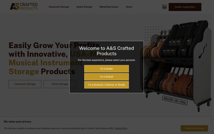 Screenshot of ascraftedproducts.com
