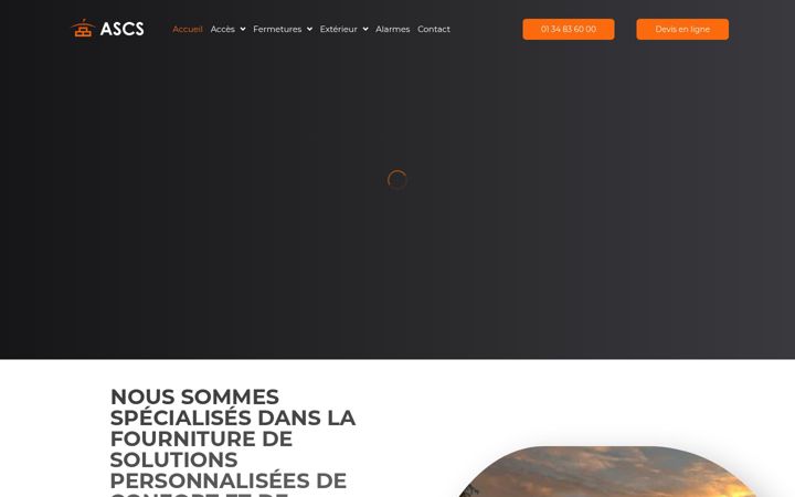 Screenshot of ascs-fenetre-portail-porte.fr
