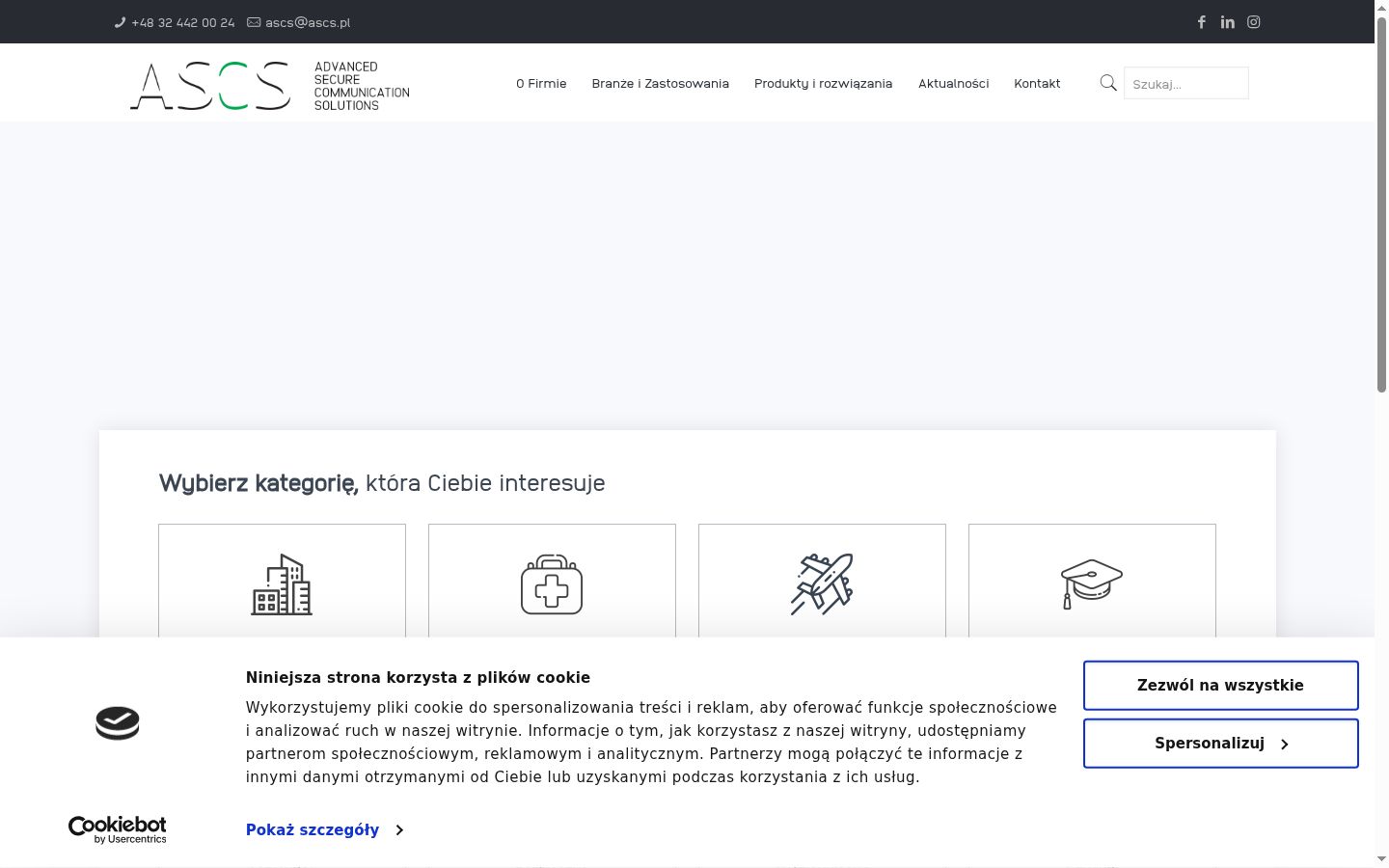 Captura de pantalla del banner de consentimiento mostrado antes de cualquier interacción