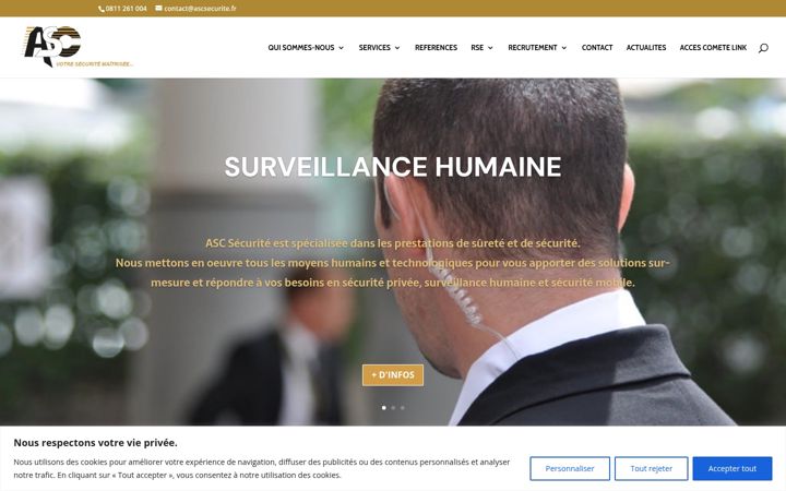 Screenshot of ascsecurite.fr