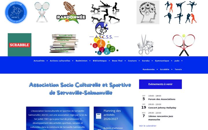 Screenshot stránky ascss-servaville.fr