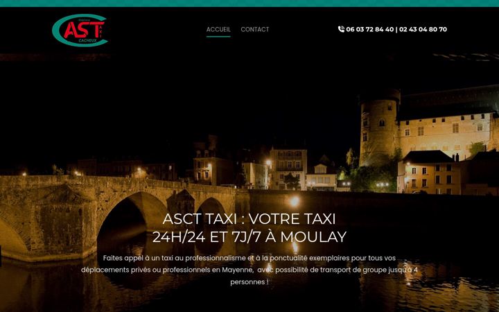 Screenshot van ascttaxi.fr