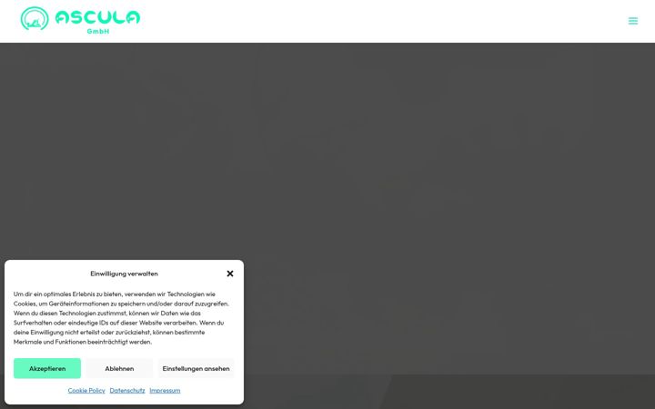 Kuvakaappaus sivustosta ascula-gmbh.de
