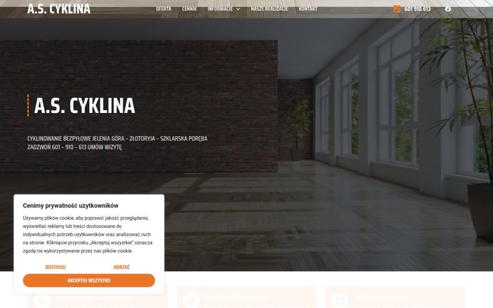 Posnetek zaslona ascyklina.pl