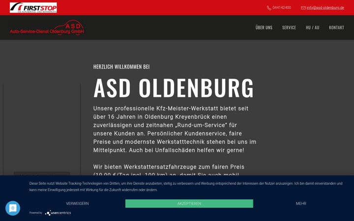 Screenshot of asd-oldenburg.de
