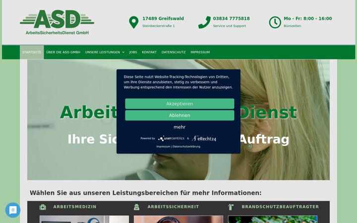 Screenshot stránky asd-seifert.de