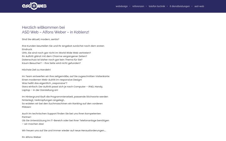 Screenshot stránky asd-web.de