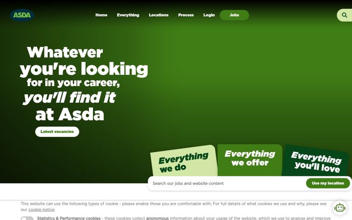 Screenshot of asda.jobs