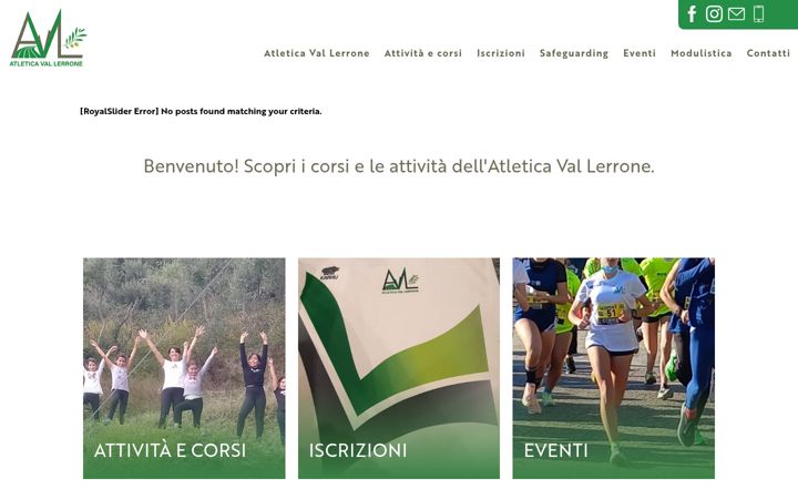 Screenshot of asdatleticavallerrone.it