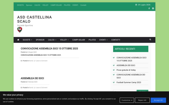 Captură de ecran a asdcastellinascalo.it