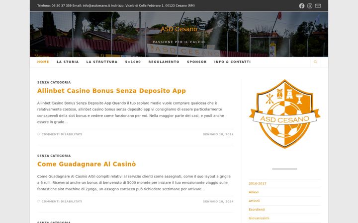 Screenshot of asdcesano.it
