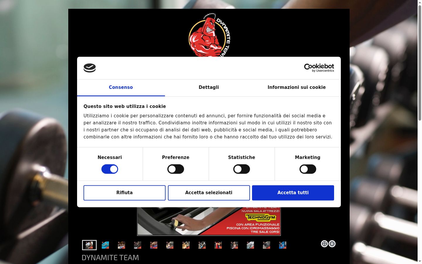 Snímka obrazovky banera súhlasu zobrazeného pred akoukoľvek interakciou