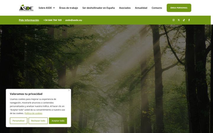 Screenshot stránky asde.eu