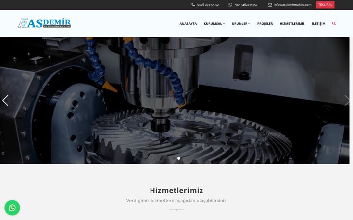 Screenshot of asdemirmakina.com