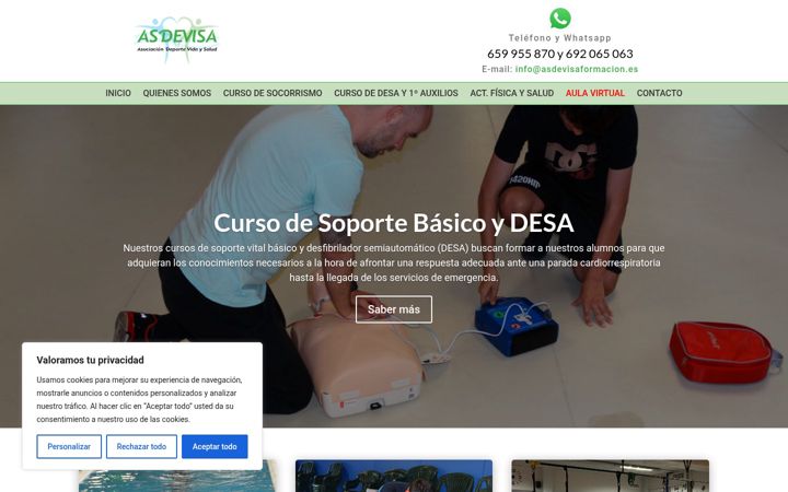 Screenshot of asdevisaformacion.es