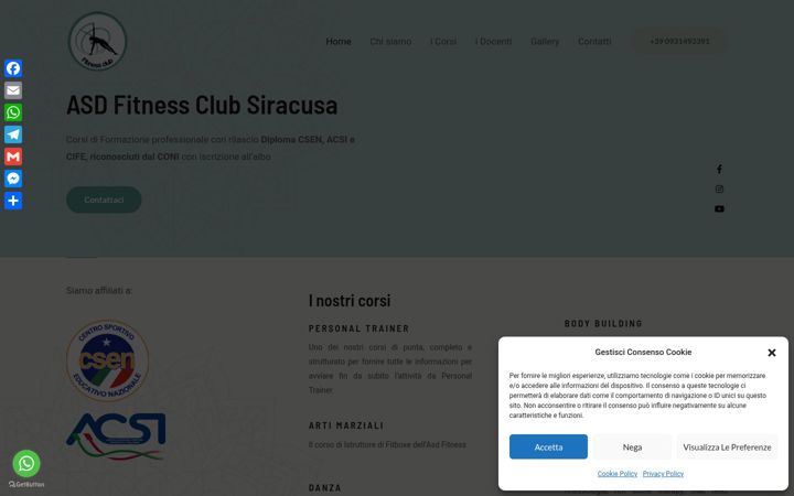 Kuvakaappaus sivustosta asdfitness.it