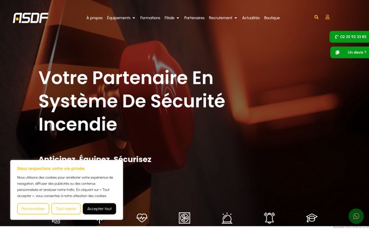 Screenshot stránky asdfsecurite.fr