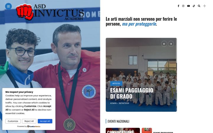 Snímek obrazovky asdinvictus.it