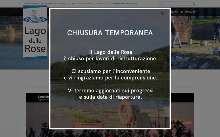 Screenshot di asdlagodellerose.it