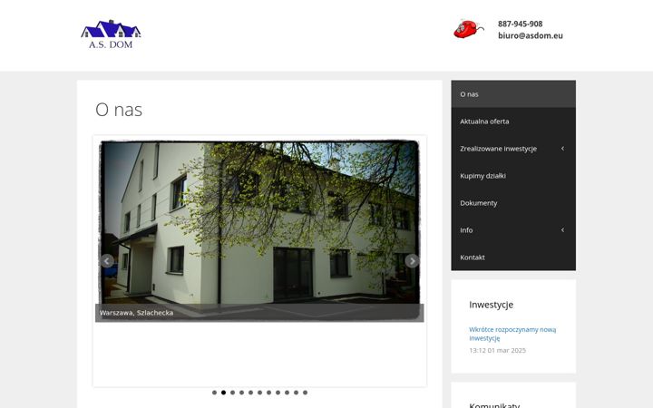 Screenshot van asdom.eu