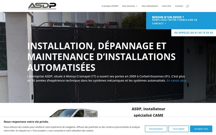 Screenshot of asdp.fr