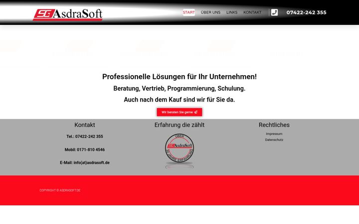 Screenshot of asdrasoft.de
