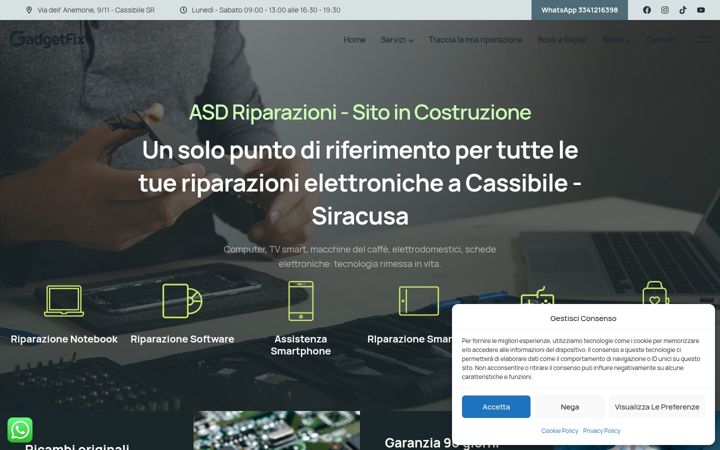 Екранна снимка на asdriparazioni.it