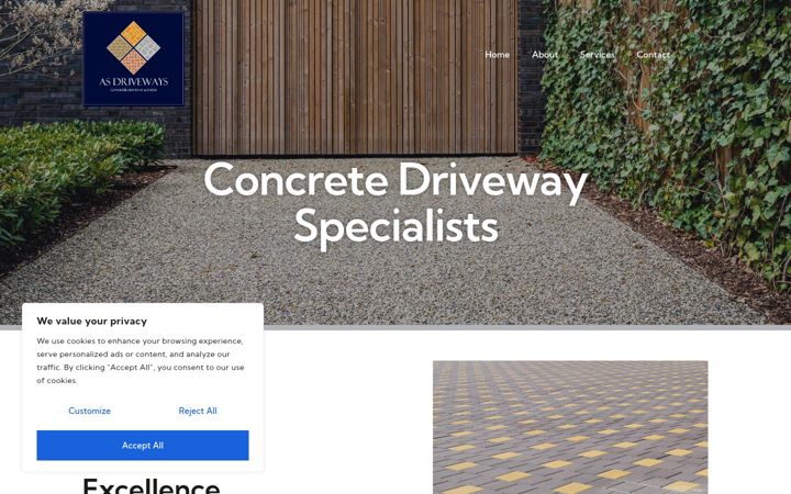 Screenshot of asdriveways.co.uk