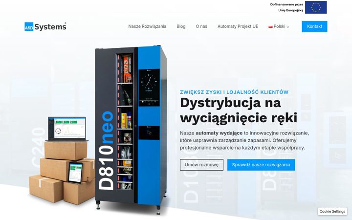 Snímek obrazovky asdsystems.pl