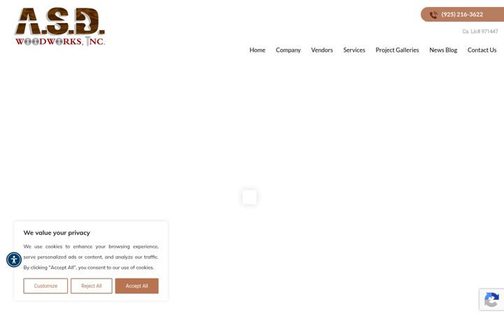 Screenshot of asdwoodworks.com