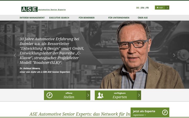 Screenshot of ase-automotive.com