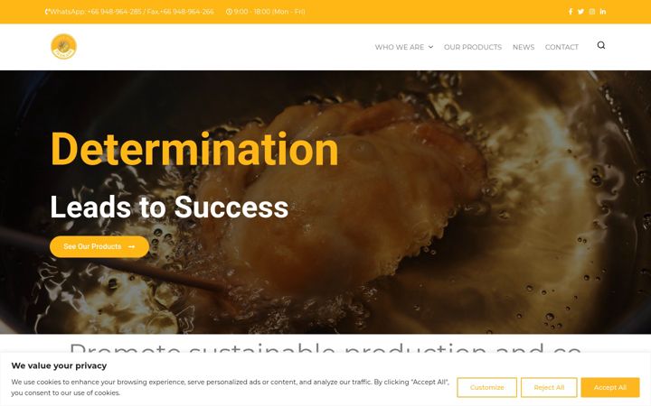 Screenshot of asean-refinedvegetableoils.com