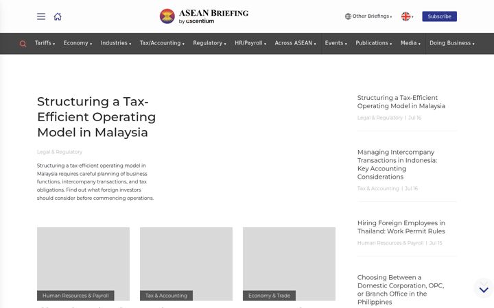 Screenshot of aseanbriefing.com