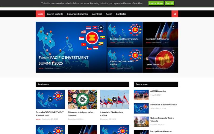 Screenshot von aseancc.org