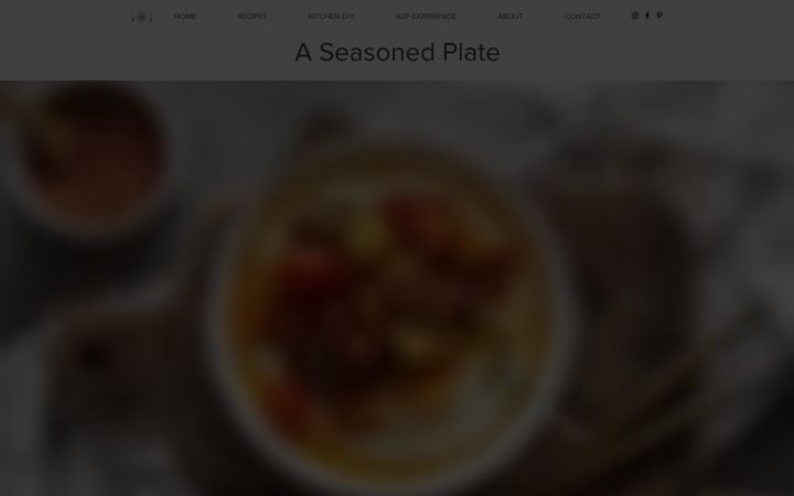 Screenshot of aseasonedplate.com