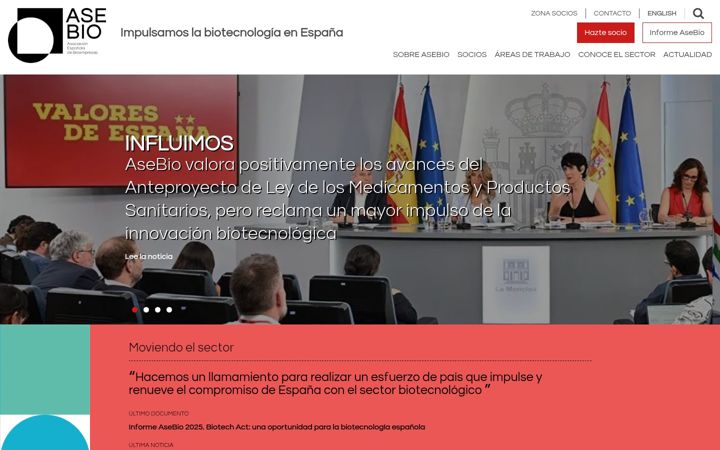 Screenshot of asebio.com