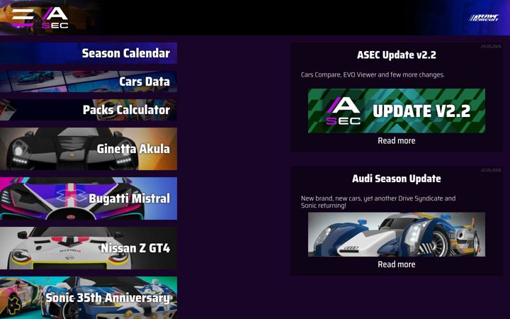 Screenshot of asec.tools