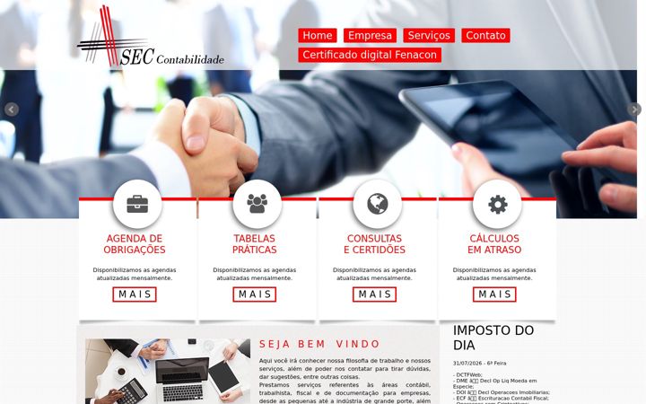 Screenshot of aseccontabilidade.com.br