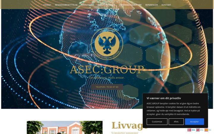 Screenshot of asecgroup.dk