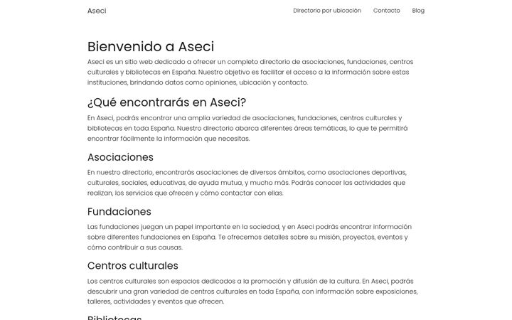 Screenshot of aseci.es