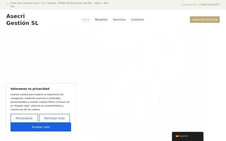 Screenshot του asecrigestion.com