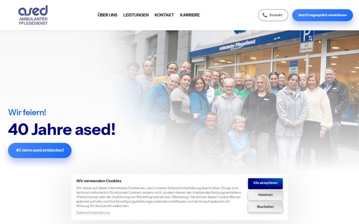 Screenshot of ased.de