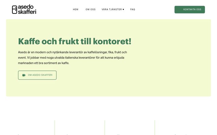 Screenshot of asedoskafferi.se
