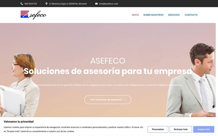 Snímek obrazovky asefeco.com